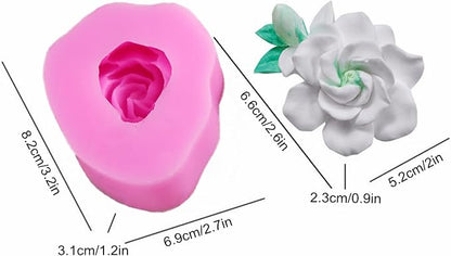 Gardenia Flower Silicone Soap Mold Candle Mold Fondant Chocolate Candy Cake - Image 2