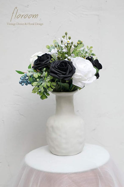 Floroom Artificial Flowers 50pcs Real Looking Black Foam Fake Roses - Image 5