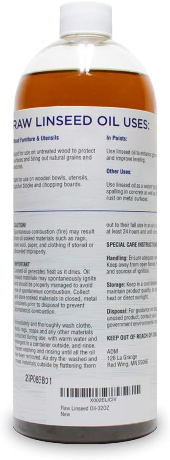 Raw Linseed Oil – Flaxseed Wood Treatment Conditioner to Rejuvenate, Restore - Image 2