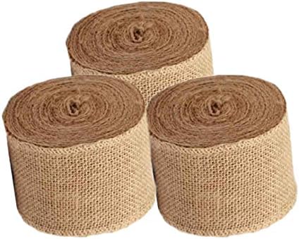 AAYU 3-Pack Burlap Ribbon 90' in Total | 1 1/2" x 10 Yards | Natural Jute | by AAYU