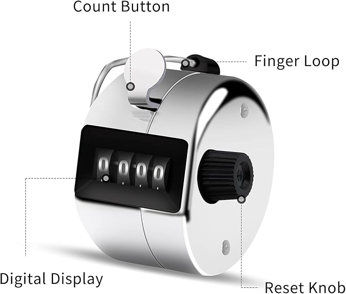 12 Pcs Hand Tally Counter 4-Digit Lap Counter Clicker, Manual Mechanical - Image 2
