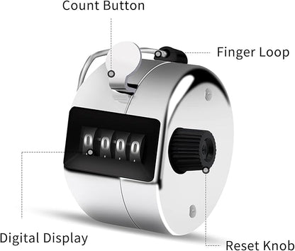 12 Pcs Hand Tally Counter 4-Digit Lap Counter Clicker, Manual Mechanical - Image 2