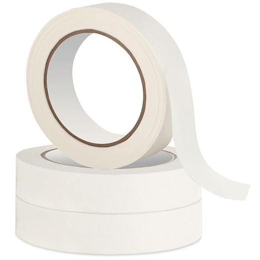WANBAO Masking Tape Masking Tape Bulk 0.7 inch 55 Yards 3 Rolls by WANBAO