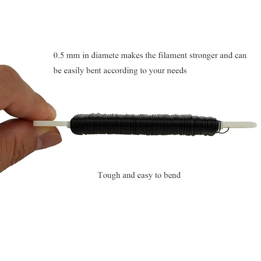 HAHIYO 26Gauge Black Metal Floral Wire - Image 4