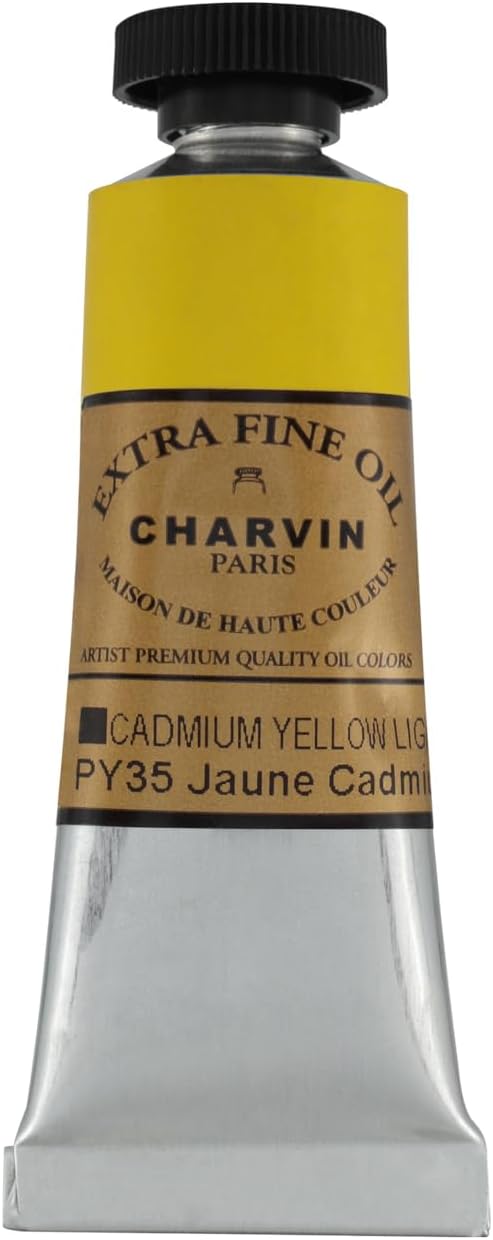 Charvin Extra Fine Oil Paint, Cadmium Yellow Light 20 mL - Image 2