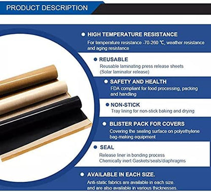 6pcs 16" x 20" PTFE Coated Sheet, Fiberglass Fabric, 5 Mil Heat Press Cover - Image 4