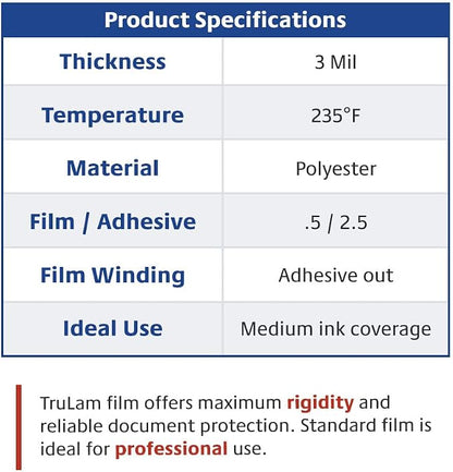 TRULAM - PRO Grade Roll Laminating Film - 3 Mil - 43 inch x 250 feet - Clear - Image 7