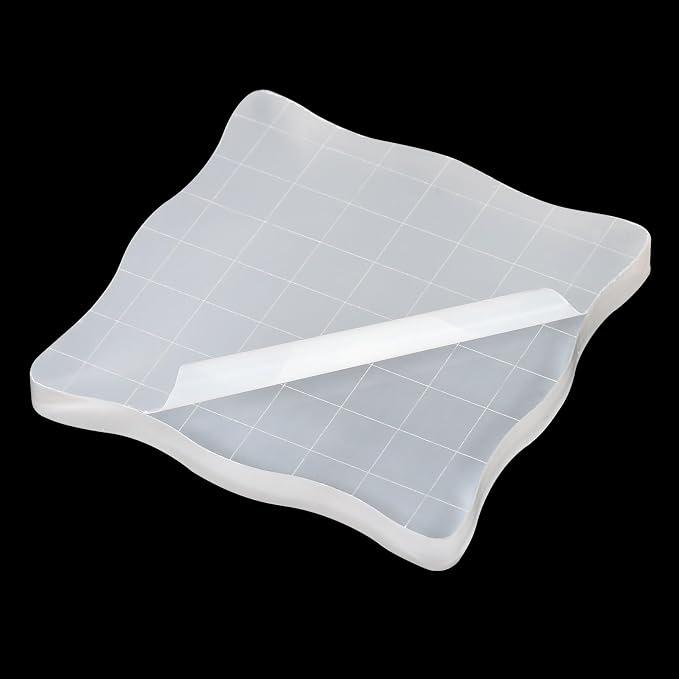 PATIKIL 3" x 3" Acrylic Stamp Block, 2 Pack Clear Stamping Block - Image 5