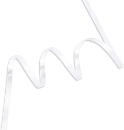 Humphrey's Craft 1/4 Inch White Double Faced Satin Ribbon - Image 2