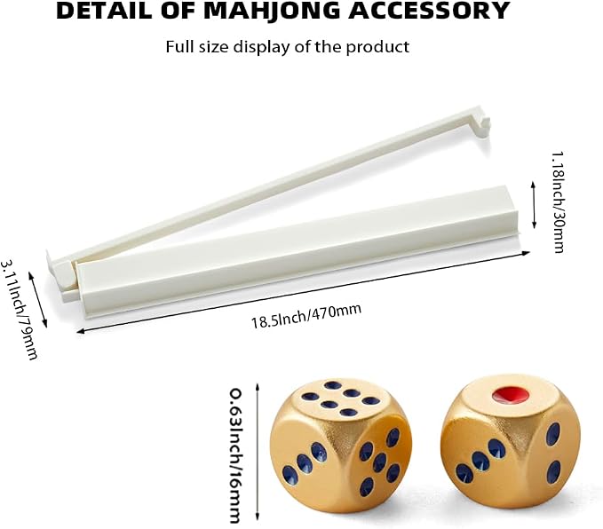 Mahjong All-in-One Tile Rack & Pusher, Acrylic Mahjong Combo, Enhanced Mah - Image 2