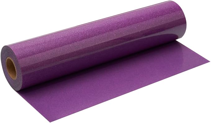 Purple Glitter HTV Roll -12" x10ft Iron on Heat Transfer Vinyl by CREATINGISFULFILLING