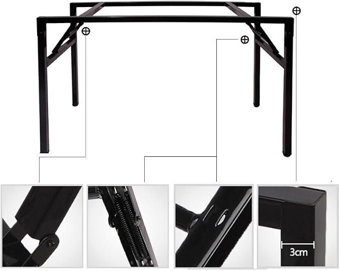 Need Home Office Desk 47 inches Folding Computer Table Workstation No Install - Image 6