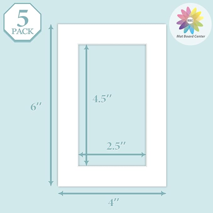 MBC MAT BOARD CENTER, 5 Pack 4x6 - Image 3
