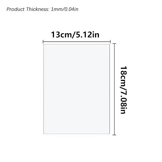 10 Pack 5.12x7.08 Clear Acrylic Sheet 1mm Thick, Plastic Plexiglass Board - Image 2