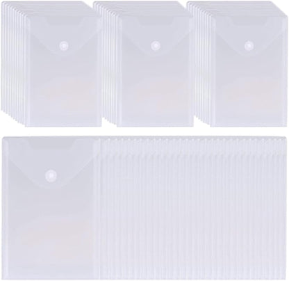 50 Packs Clear Stamp Die Storage Pockets Plastic Seal Bags Storage Case by Aasjbofa