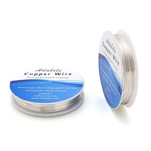 Adabele 131 Feet Premium Tarnish Resistant Round Jewelry Wire Copper Beading - Image 2