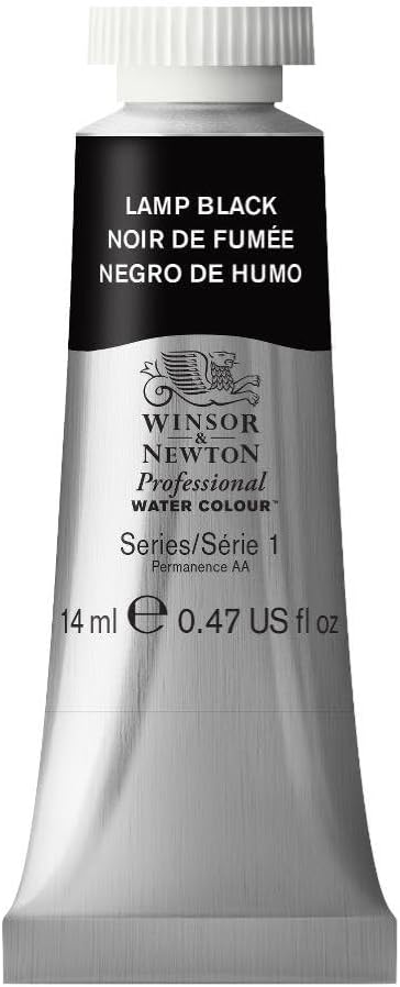 Winsor & Newton Professional Water Colour Paint, 0.47-oz Tube, Lamp Black by WinsorNewton