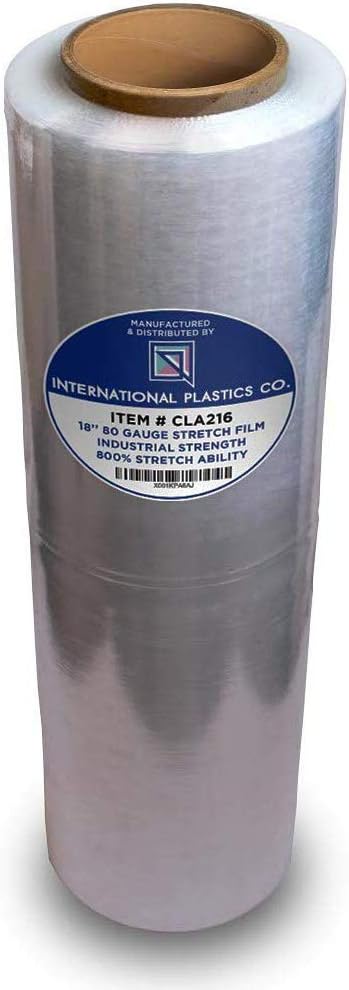 International Plastics Co. 18" Stretch Film/Wrap 1500 feet 7 Layers 80 Gauge by InternationalPlasticsCo