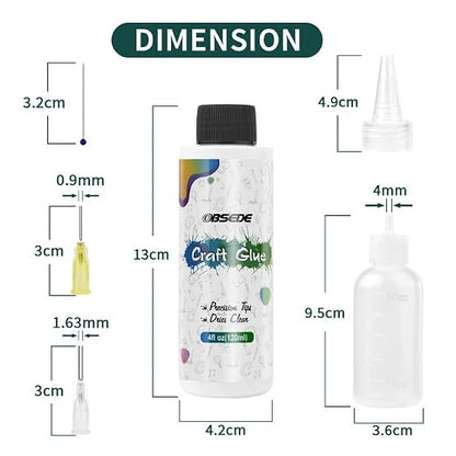 OBSEDE Art Craft Glue, 4 Fl.oz Quick Dry Clear Adhesive - Image 6