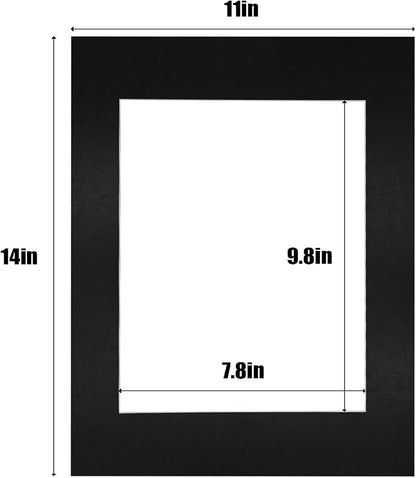 Egofine 11x14 Black Picture Mats Pack of 14, Frame Mattes - Image 6