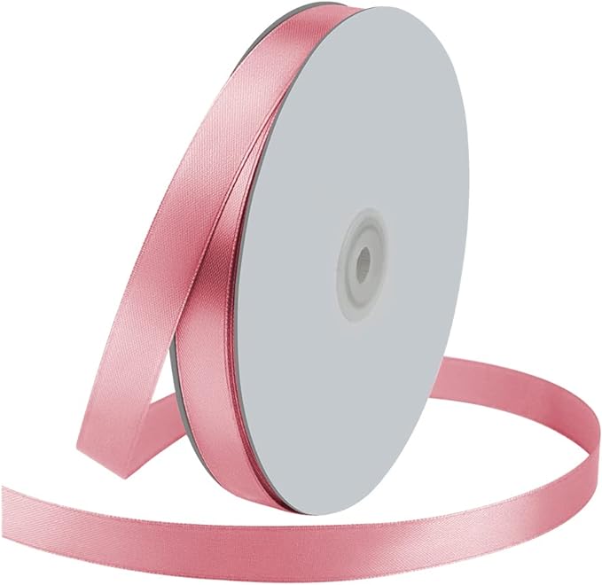 5/8" Wide x 100 Yards Single Face Polyester Satin Ribbon, Satin Ribbon by KMERLIFE