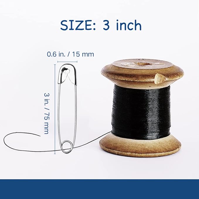 3 Inches Large Safety Pins, Big Heavy Duty Safety Pins - Image 4