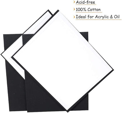 CONDA Black Canvases for Painting, Canvas Panels 8x10 inch, 100% Cotton - Image 4