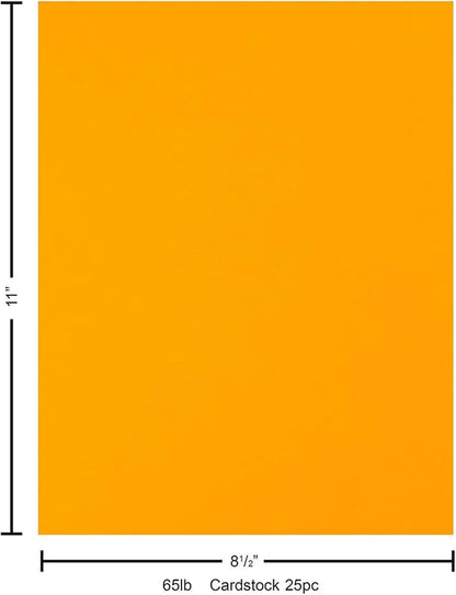 PA Paper Accents Stash Builder Cardstock 8.5" x 11" School Bus Yellow, 65lb - Image 7