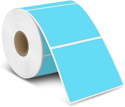 iEager Blue Square Thermal Label Stickers, 500 Sheets/Roll by iEager