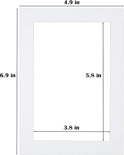 Egofine 5x7 White Picture Mats Pack of 11, Frame Mattes - Image 2