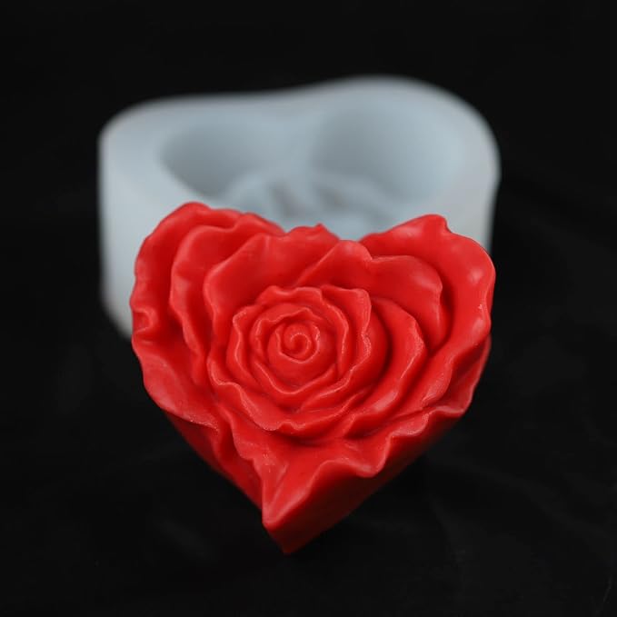 3.5 inch Rose Flower Mold Handmade Rose Soap Mold Peony Silicone Mold - Image 2