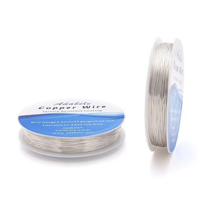 Adabele 147 Feet Premium Tarnish Resistant Round Jewelry Wire Copper Beading - Image 2