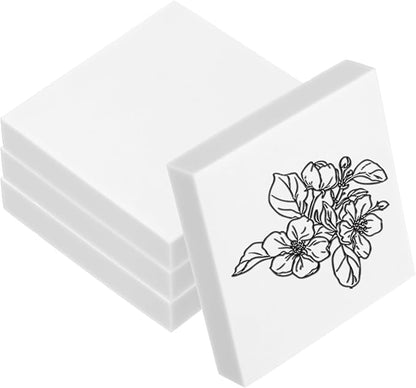 PATIKIL 4Pcs 2X2" Rubber Carving Blocks, Soft Linoleum Art Carving Block Square by PATIKIL