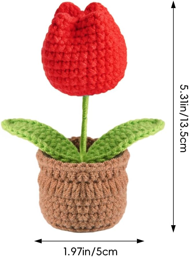 Tulip Pin Cushion, Handmade Knitted Pincushions, Cute Pin Cushions Needle - Image 2