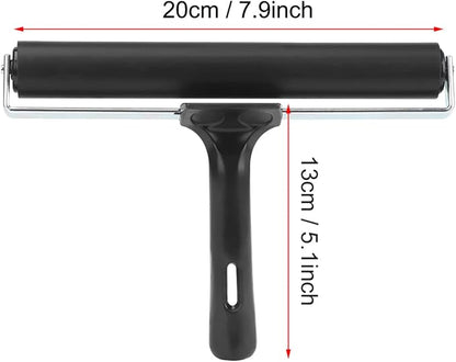 7.8 Inch Soft Rubber Brayer, Rubber Brayer Roller Paint Brush Ink Applicator - Image 4
