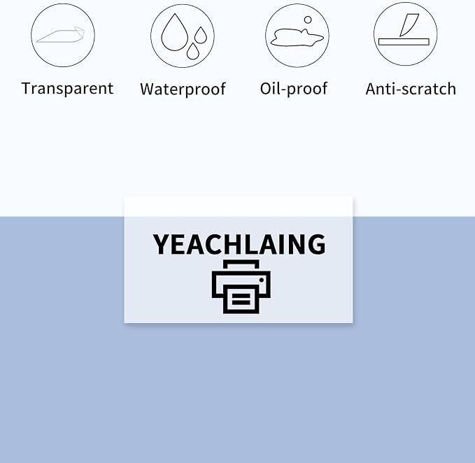 1.25" x 2.25" Transparent Thermal Label Stickers, Waterproof Thermal Printer - Image 3