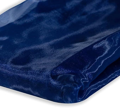 Fynite Navy Blue Organza Fabric by The Yard | 10 Yard Long | 44" Wide | Bridal - Image 3