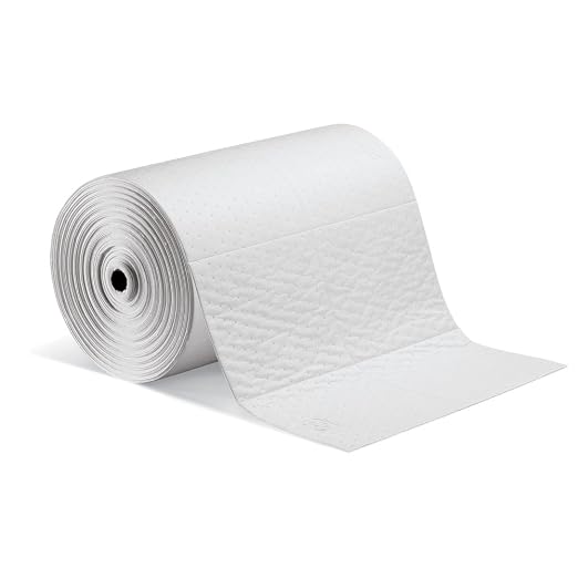 PIG Oil-Only Absorbent Mat Roll | Heavyweight | Absorbs 32.4 gal per roll | by NewPig