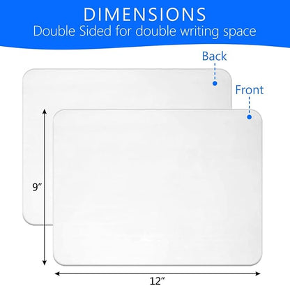 Small White Board, 9 x 12 Double Sided Dry Erase Lapboard - Image 2