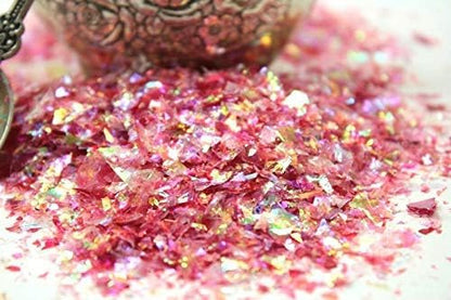 Red-Iridescent Ice Flakes- Iridescent Ice Glitter Flakes - Image 6