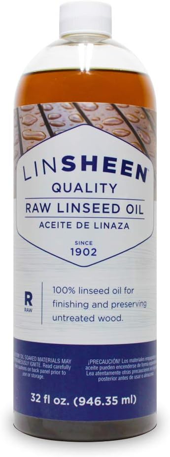 Raw Linseed Oil – Flaxseed Wood Treatment Conditioner to Rejuvenate, Restore by LinSheen