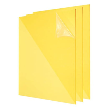 uxcell 3Pcs Acrylic Sheets 8x8 Inch Acrylic Panel 1/8 Inch-3mm Plastic Board by uxcell