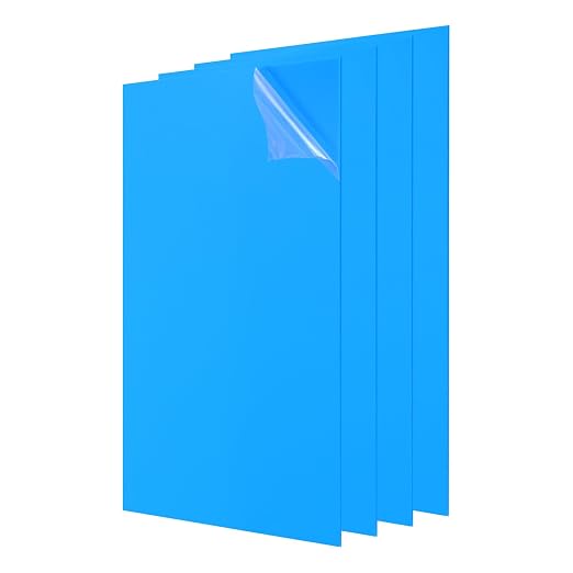 uxcell 4Pcs Acrylic Sheets 12x8 Inch Acrylic Panel 1/8 Inch-3mm Plastic Board by uxcell