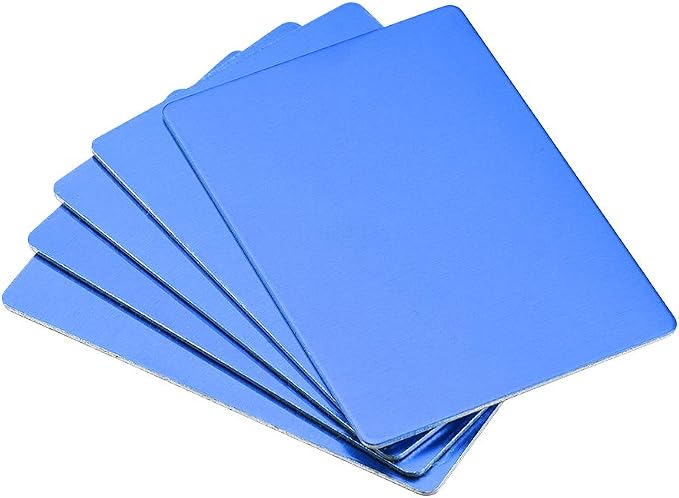 uxcell Blank Metal Card 80x50x0.8mm Anodized Aluminum Plate by uxcell