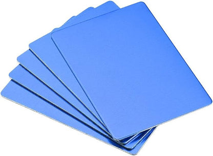 uxcell Blank Metal Card 80x50x0.8mm Anodized Aluminum Plate by uxcell