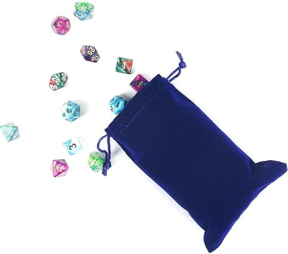 HRX Package 20pcs Velvet Jewelry Bags, 5x7 inch Blue Cloth Gift Drawstring - Image 7