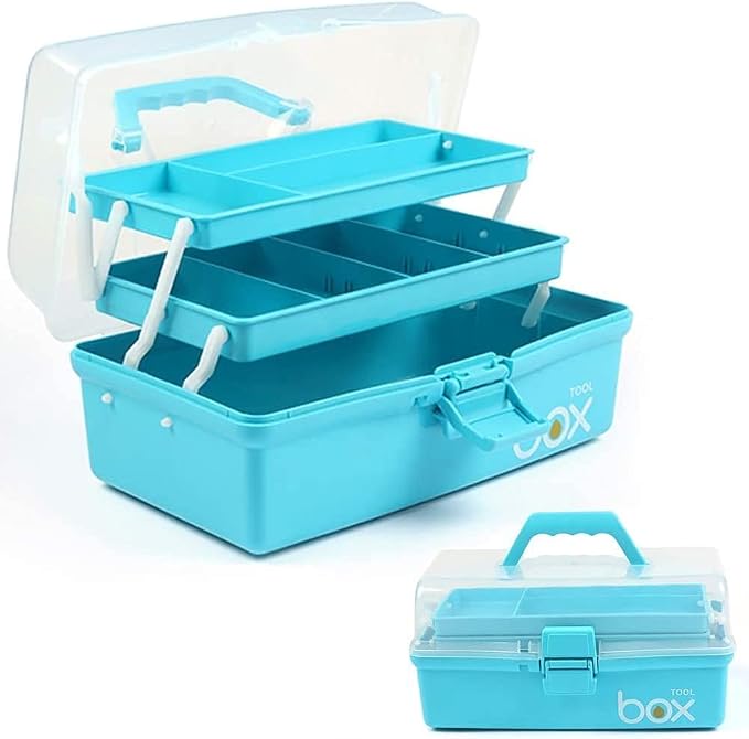 12in Three-Layer Multipurpose Storage Box Organizer Folding Tool Box/Art & by Focusonefficientstorage