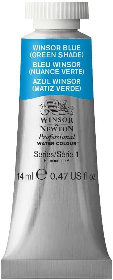 Winsor & Newton Professional Water Colour Paint, 0.47-oz Tube, Winsor Blue by WinsorNewton