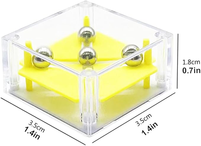 24 Pcs Balance IQ Maze Game，Mini Maze Cube Puzzle Box 3D Brain Maze Toy Puzzles - Image 4