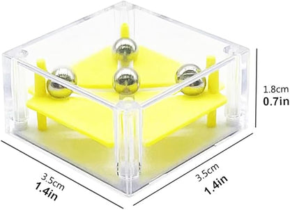 24 Pcs Balance IQ Maze Game，Mini Maze Cube Puzzle Box 3D Brain Maze Toy Puzzles - Image 4